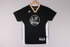 Maillot De Basket Golden State Warriors Thompsons 11 Manches Courtes Noir